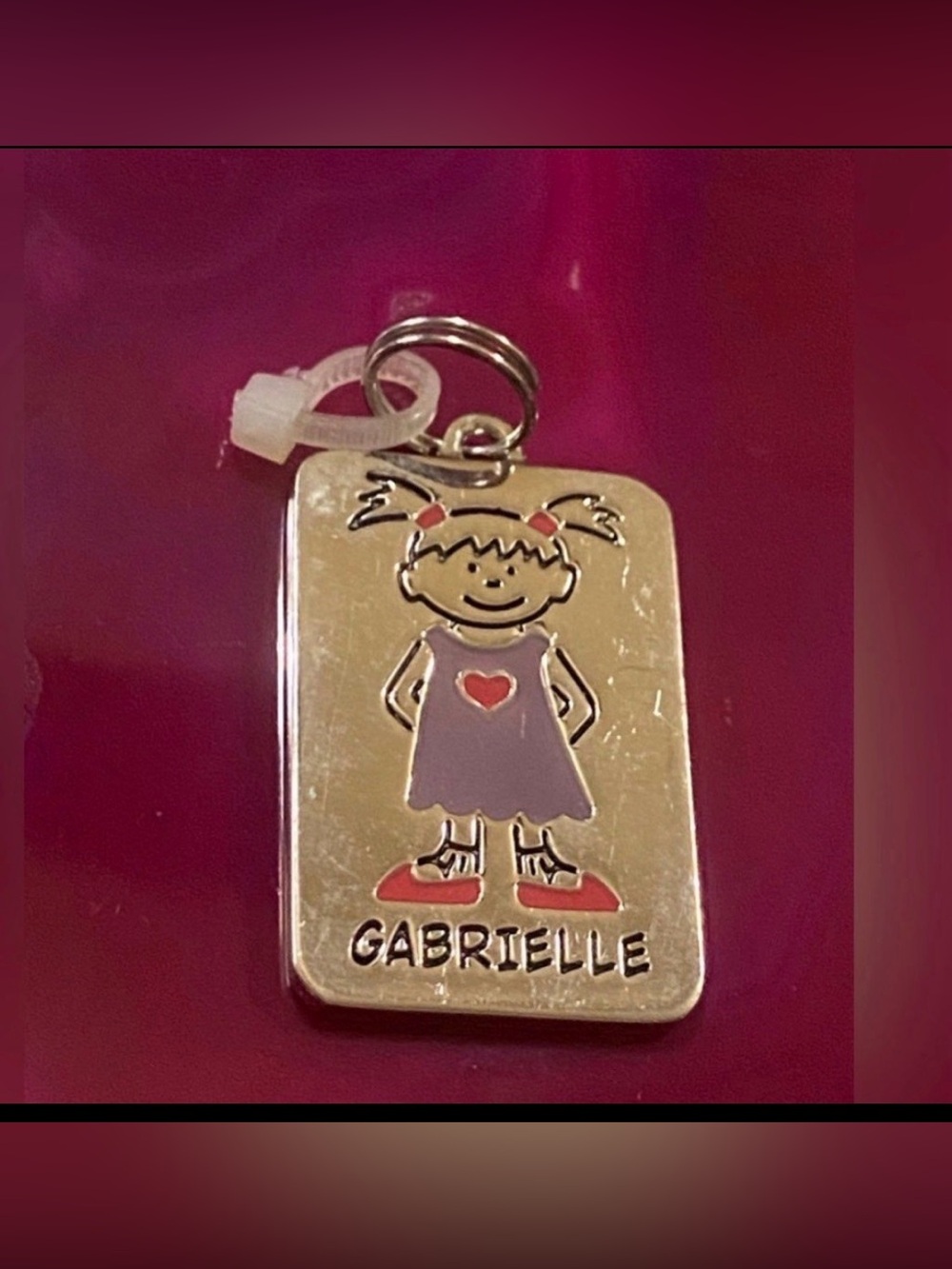 Ganz Gabrielle Name Keychain / Pendant / Tag #7966 NWT